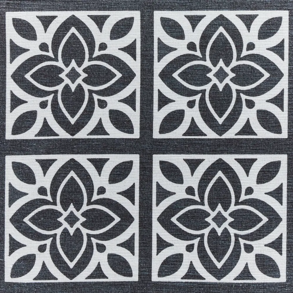 Victoria H1191 Dark Grey Washable Rug - Image 3