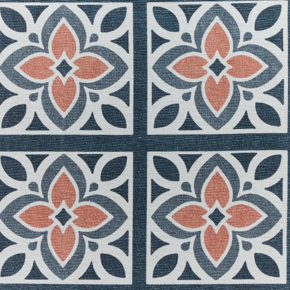 Victoria H1191 Grey/Orange Washable Rug - Image 2