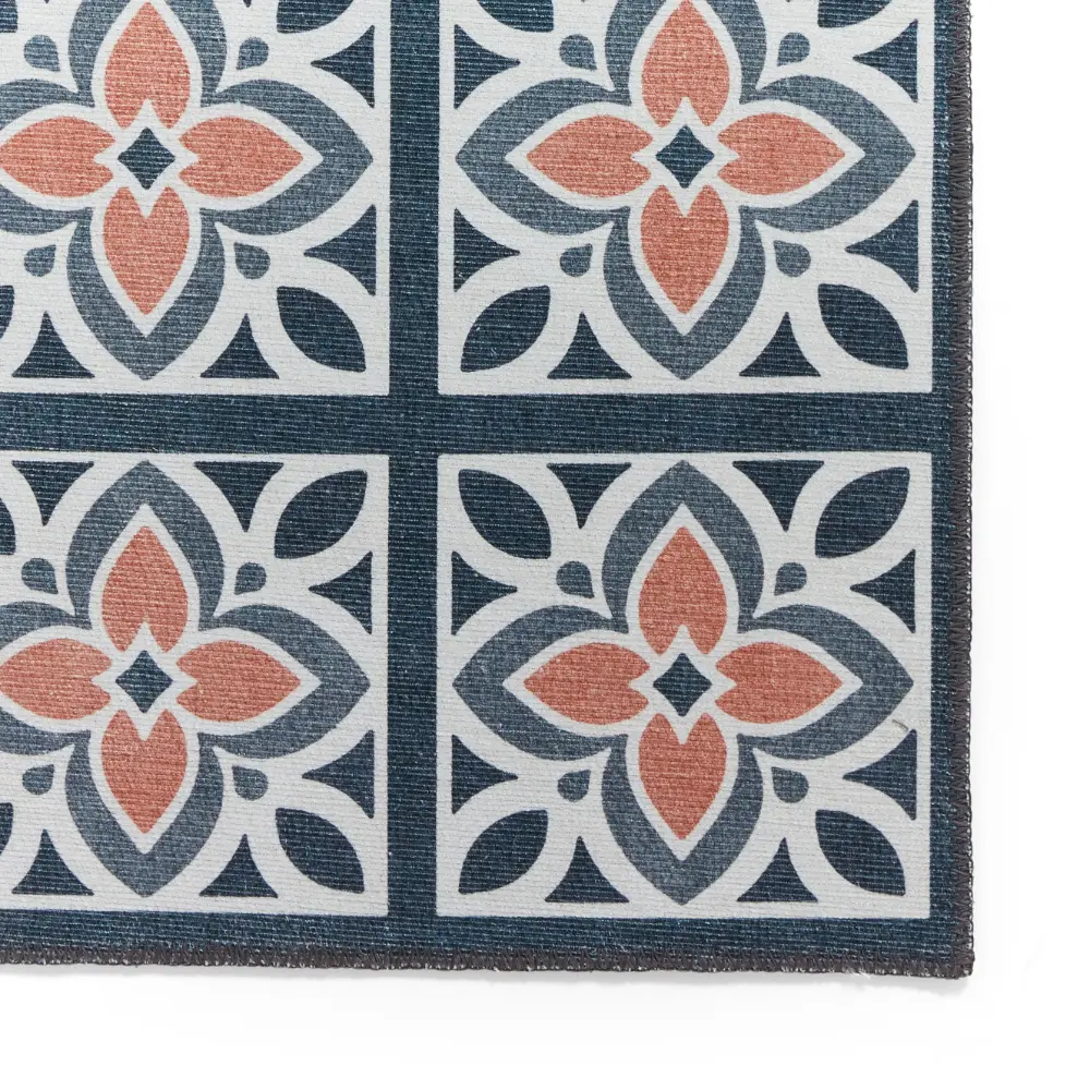 Victoria H1191 Grey/Orange Washable Rug - Image 6