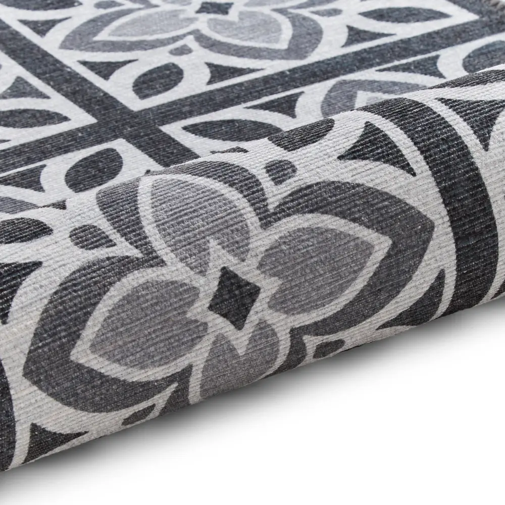 Victoria H1191 Grey Washable Rug - Image 3
