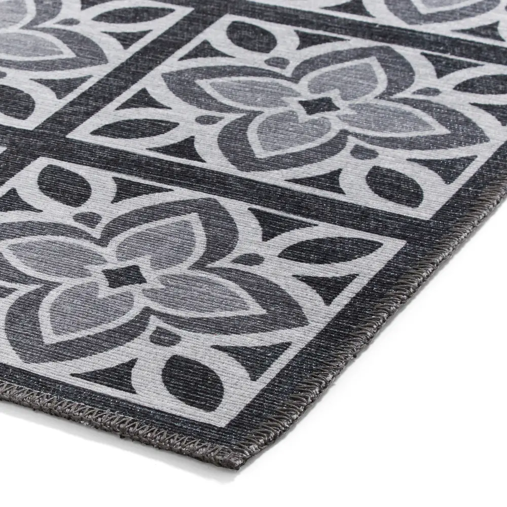 Victoria H1191 Grey Washable Rug - Image 7