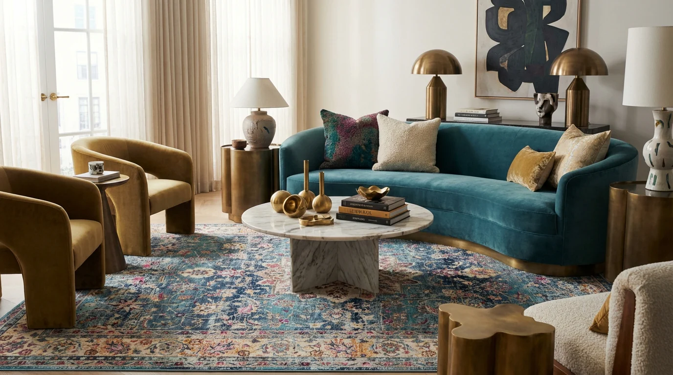 Vintage Kashan VKA01 Blue Rug - Image 10