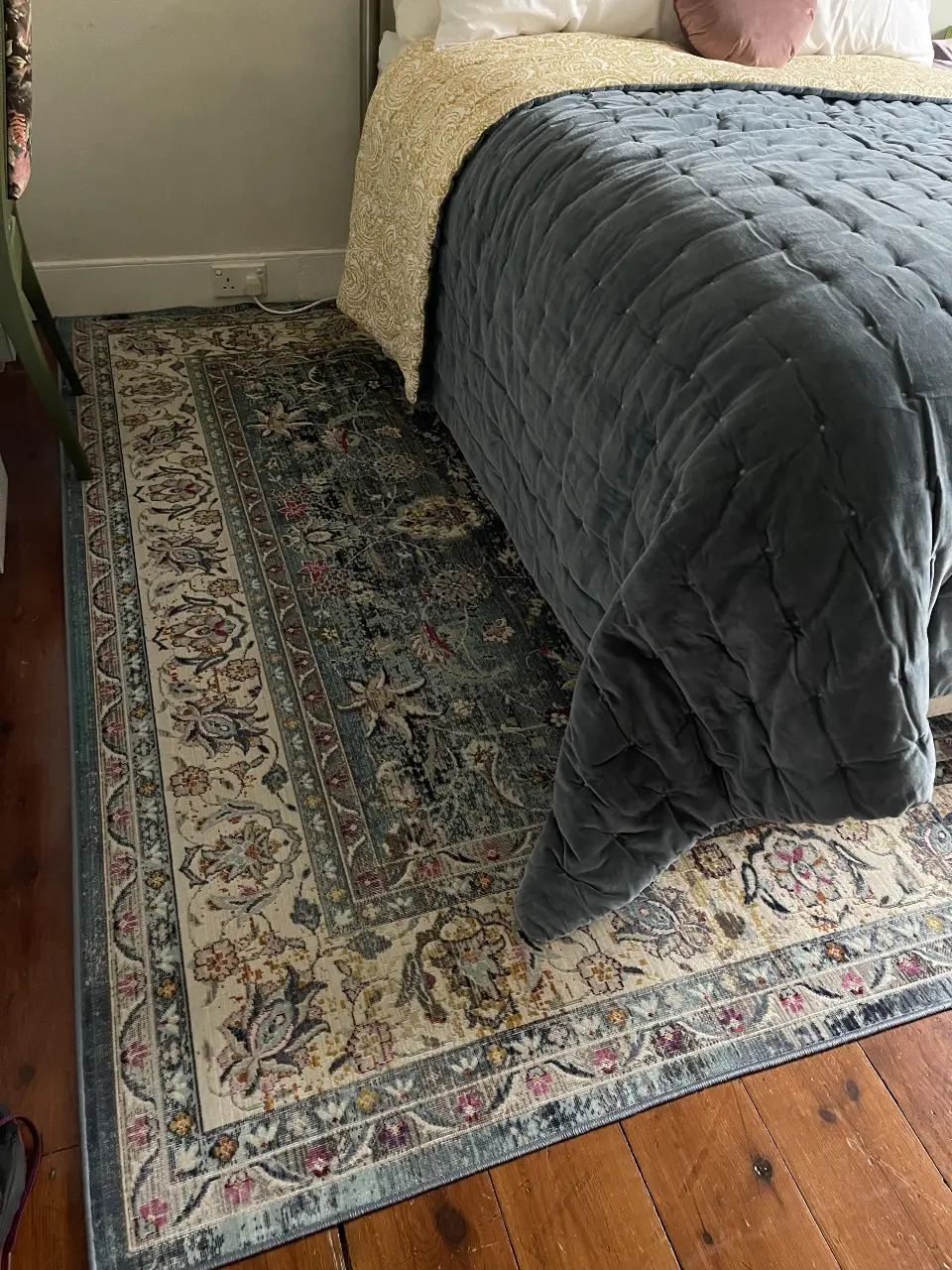Vintage Kashan VKA01 Blue Rug - Image 3
