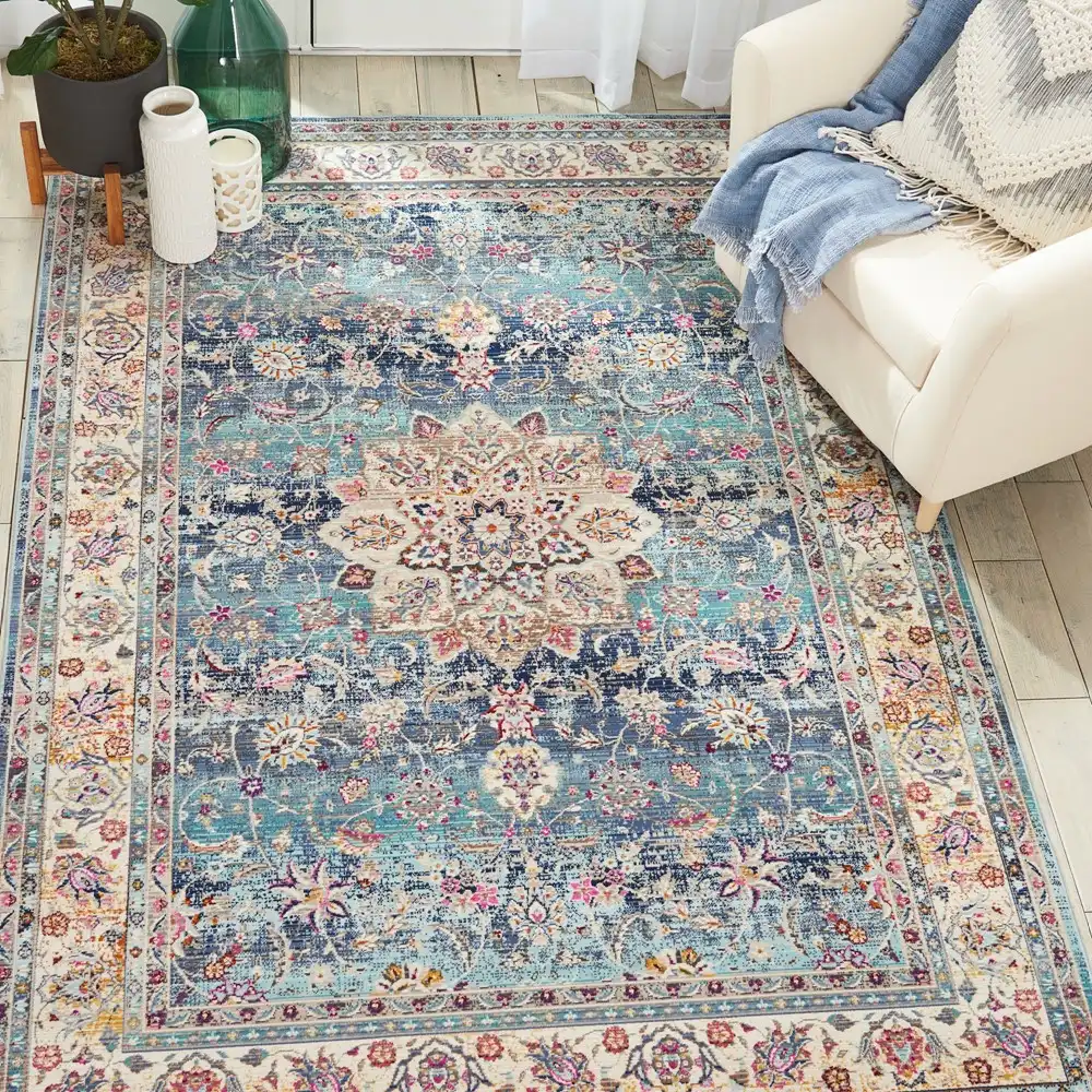 Vintage Kashan VKA01 Blue Rug - Image 4