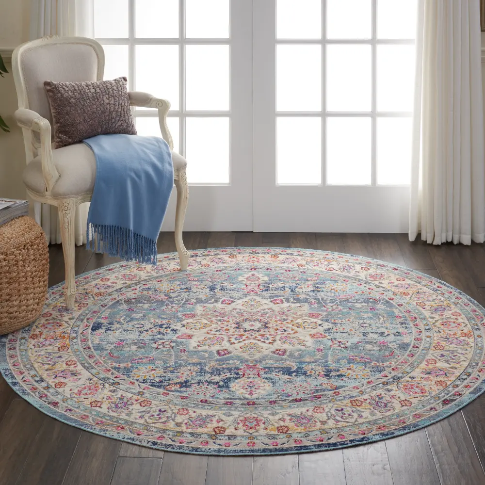 Vintage Kashan VKA01 Blue Rug - Image 9