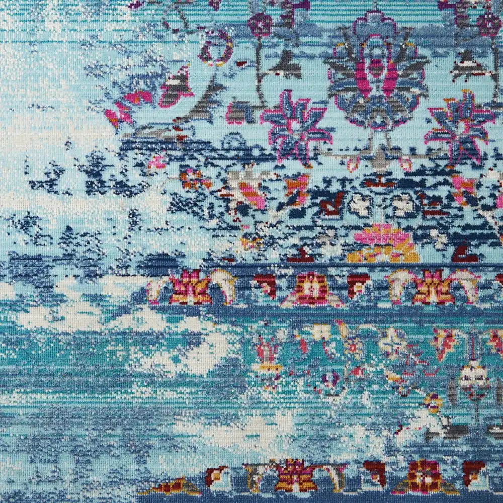 Vintage Kashan VKA02 Blue Rug - Image 2
