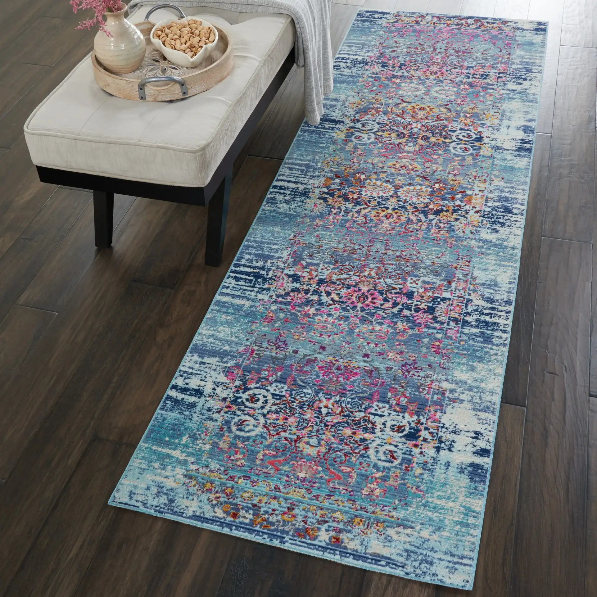 Vintage Kashan VKA02 Blue Rug - Image 5
