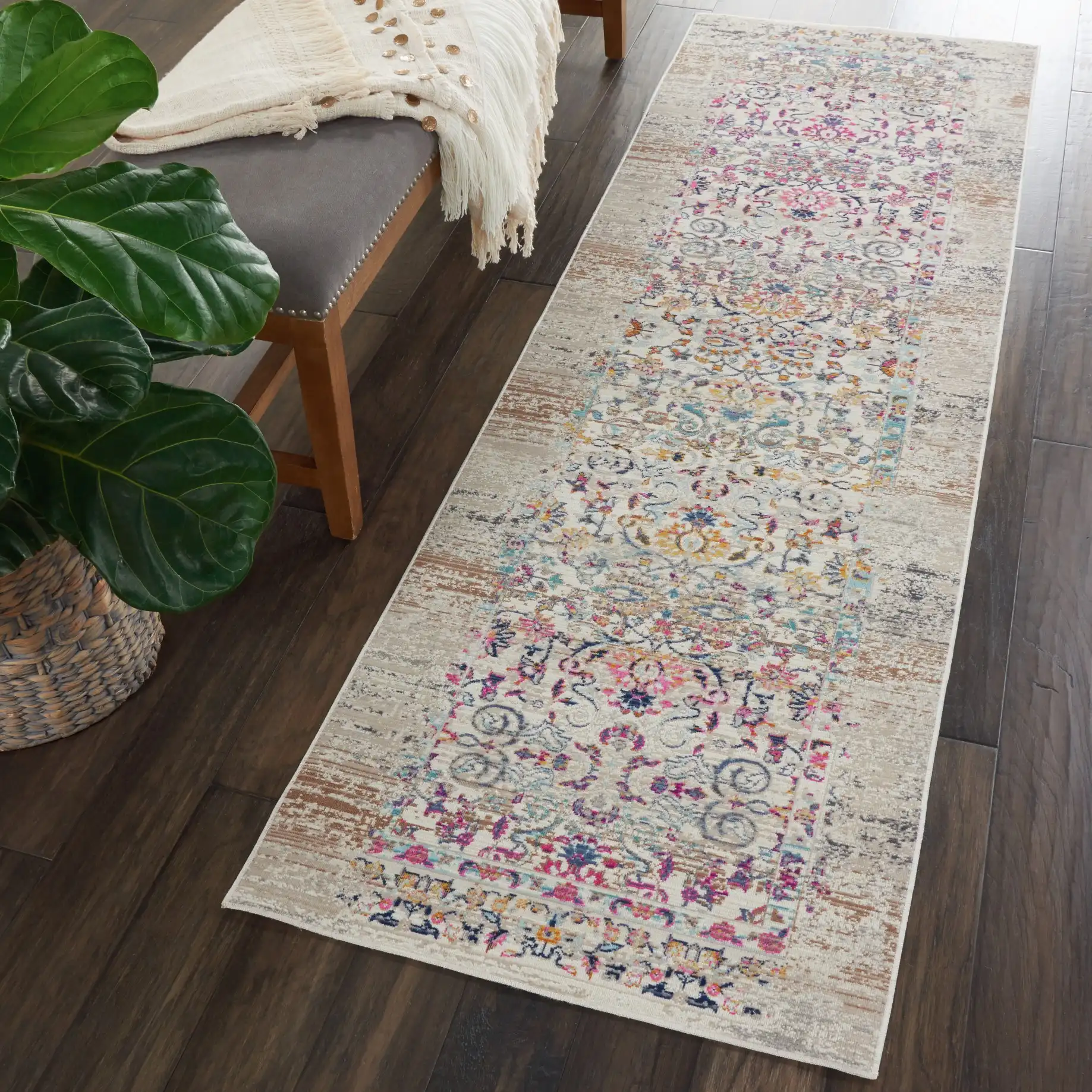 Vintage Kashan VKA02 Ivory Rug - Image 6