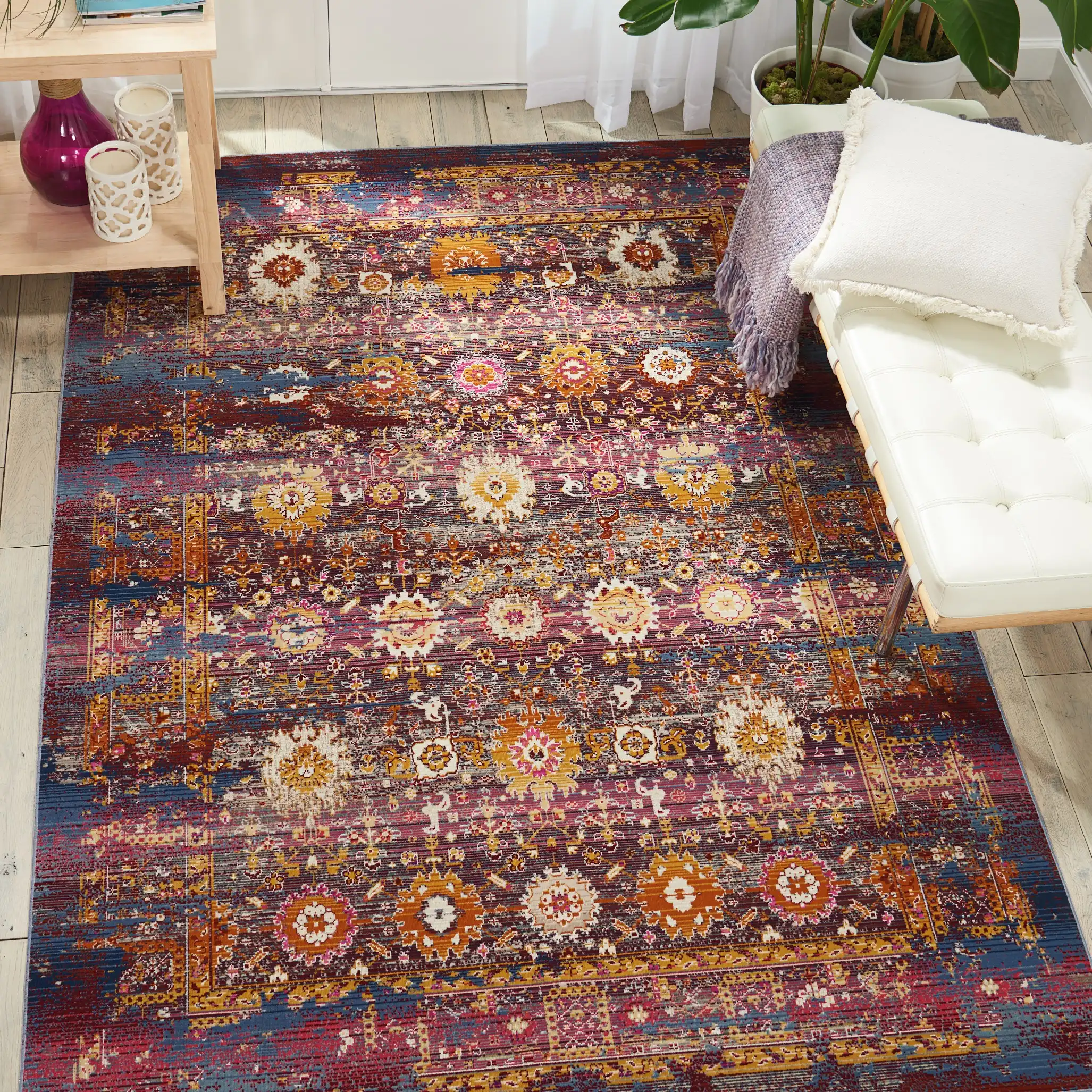 Vintage Kashan VKA03 Red Multi Rug