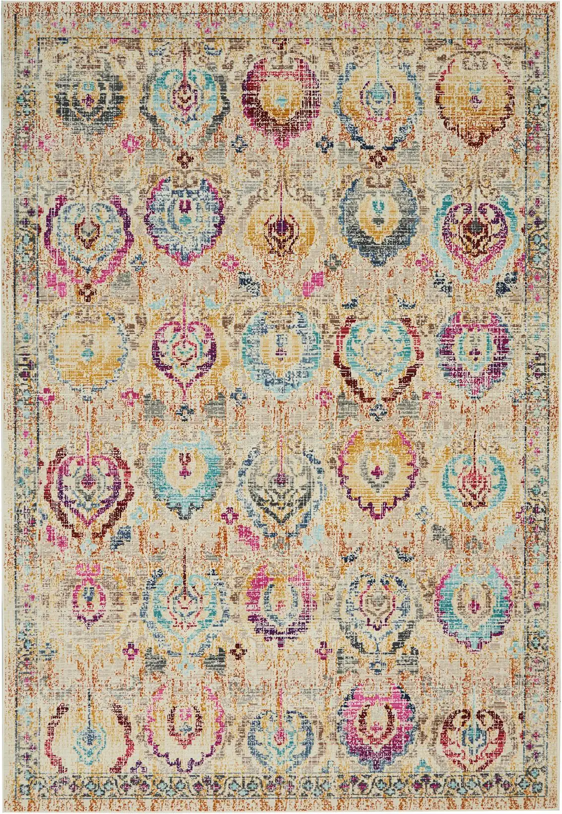 Vintage Kashan VKA04 Ivory Multi Rug - Image 11