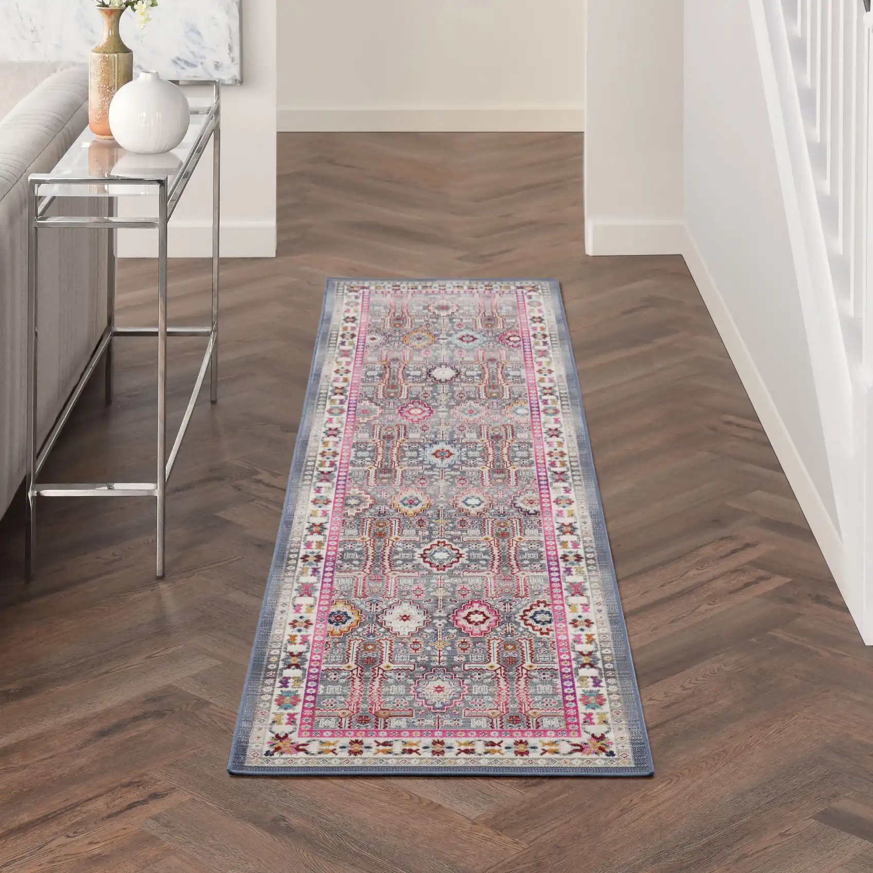 Vintage Kashan VKA05 Grey Multi Rug - Image 4