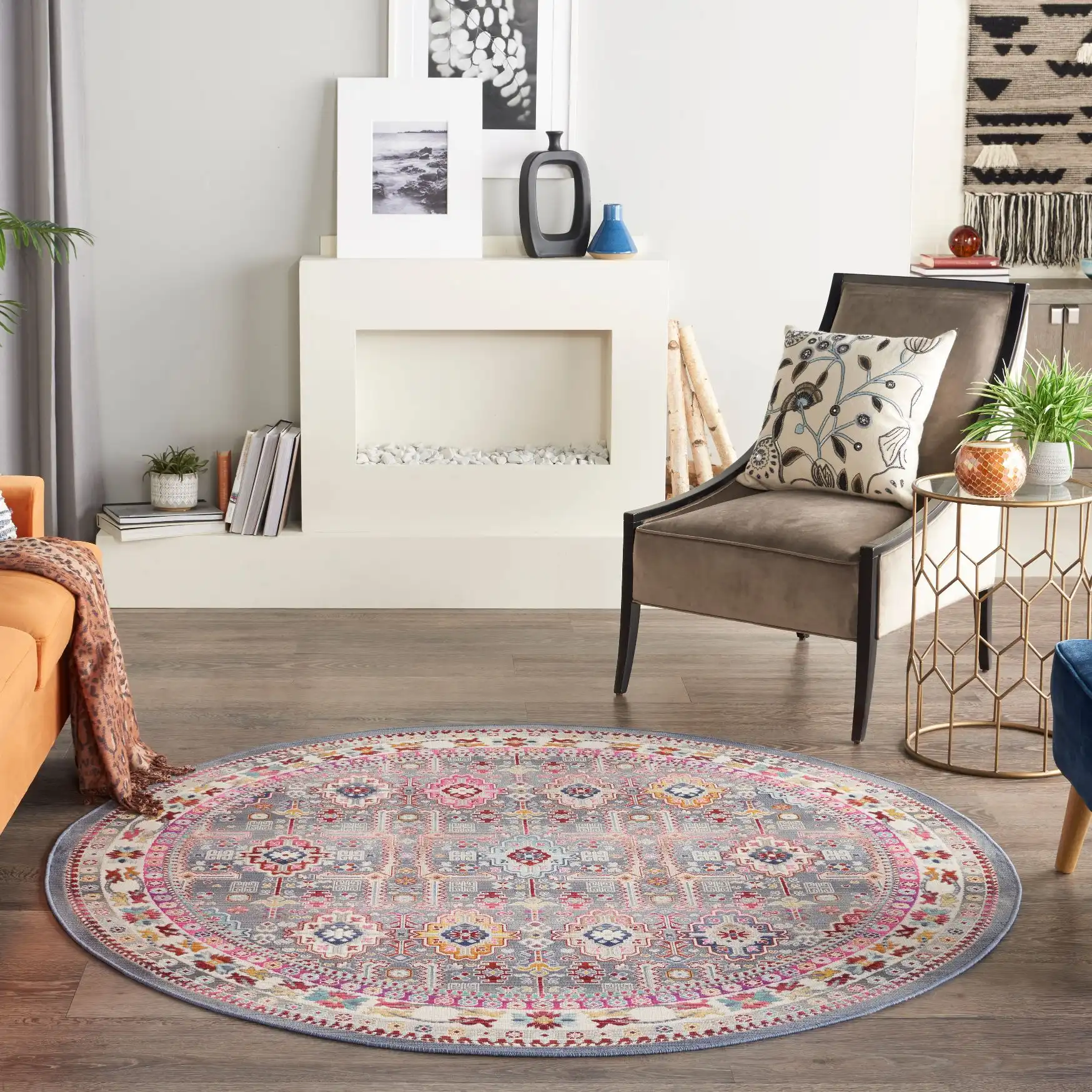 Vintage Kashan VKA05 Grey Multi Rug - Image 5