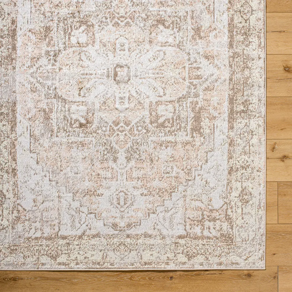 Vivian Machine Washable Oriental Boho Clay/Dark Brown Rug - Image 2