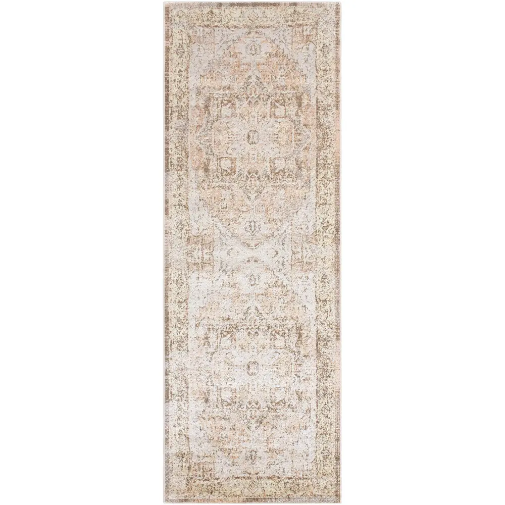 Vivian Machine Washable Oriental Boho Clay/Dark Brown Rug - Image 5