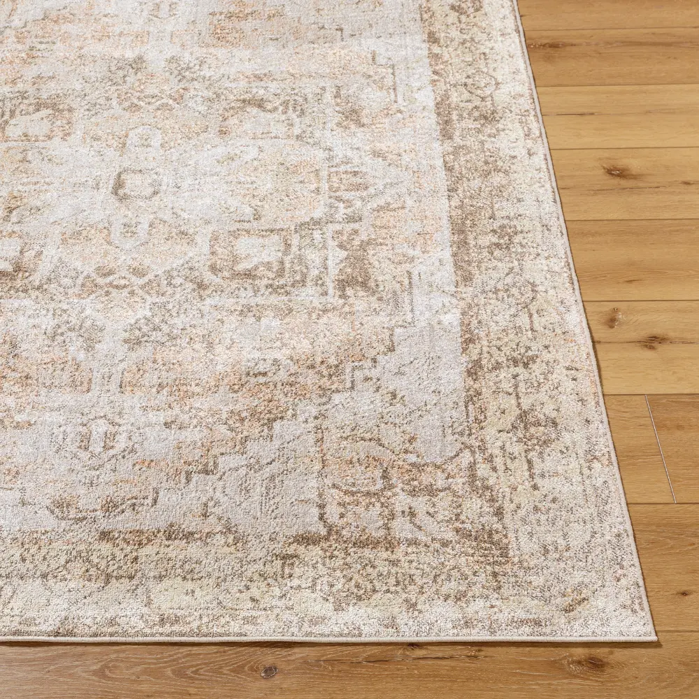 Vivian Machine Washable Oriental Boho Clay/Dark Brown Rug - Image 7