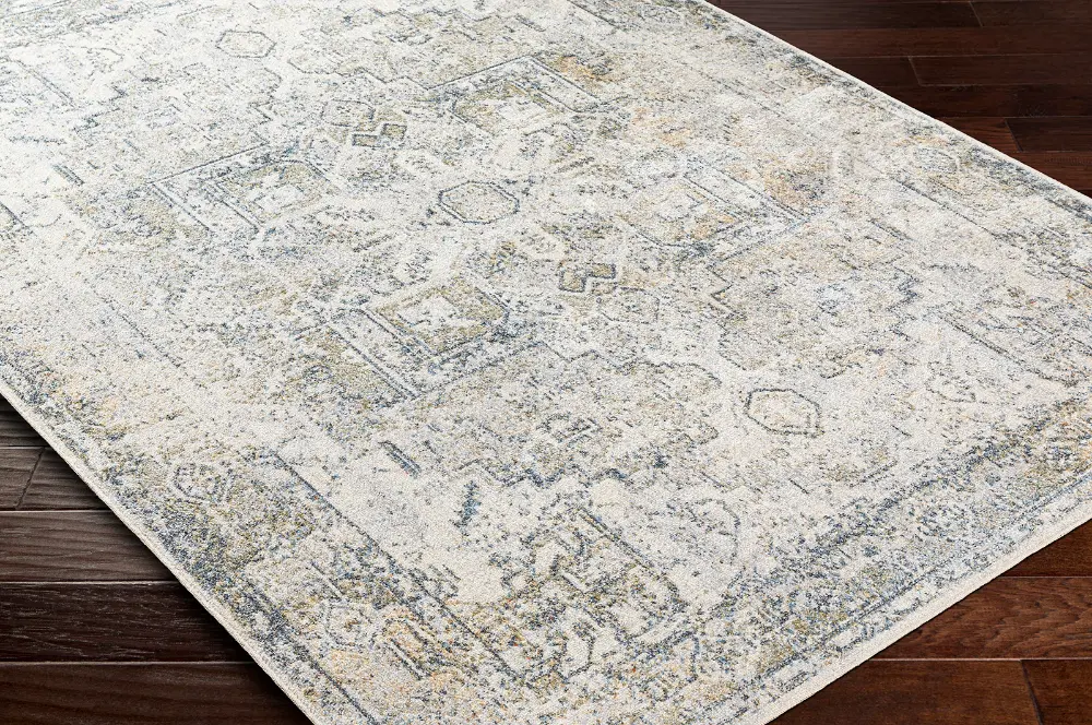 Vivian Machine Washable Traditionnal Boho Taupe Rug - Image 4
