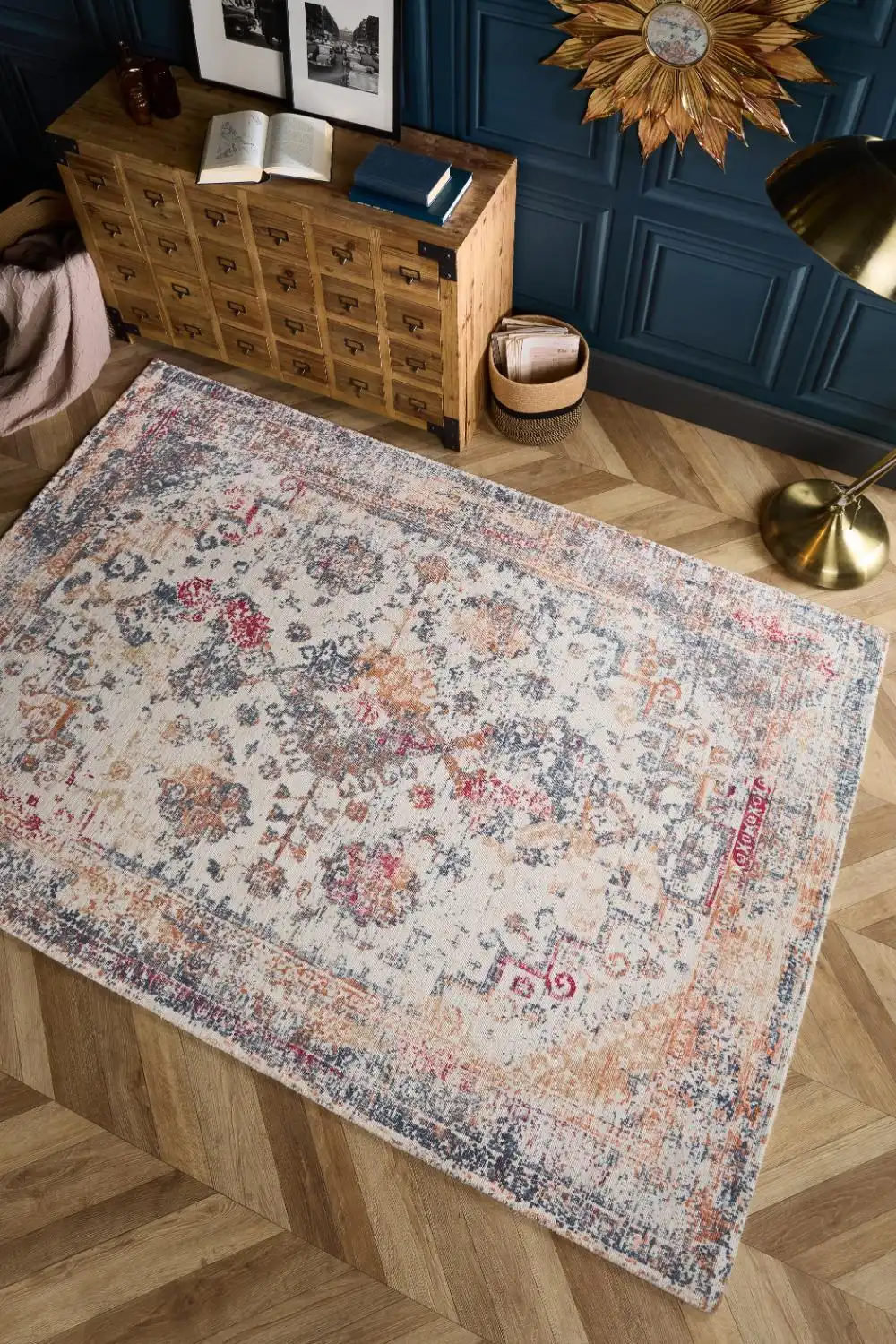 Vogue Navy Rust Rug