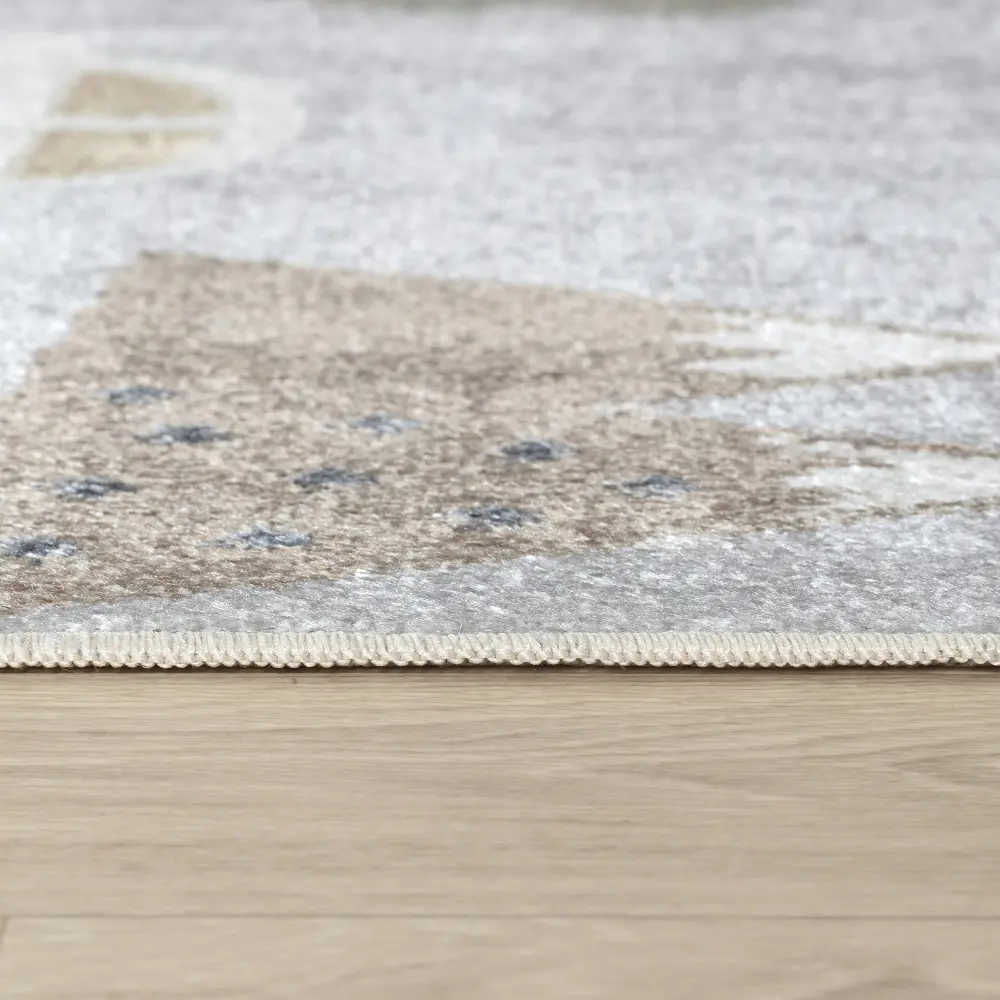 Vroomville Kids Machine Washable Blue/Grey Bedroom Rug - Image 13
