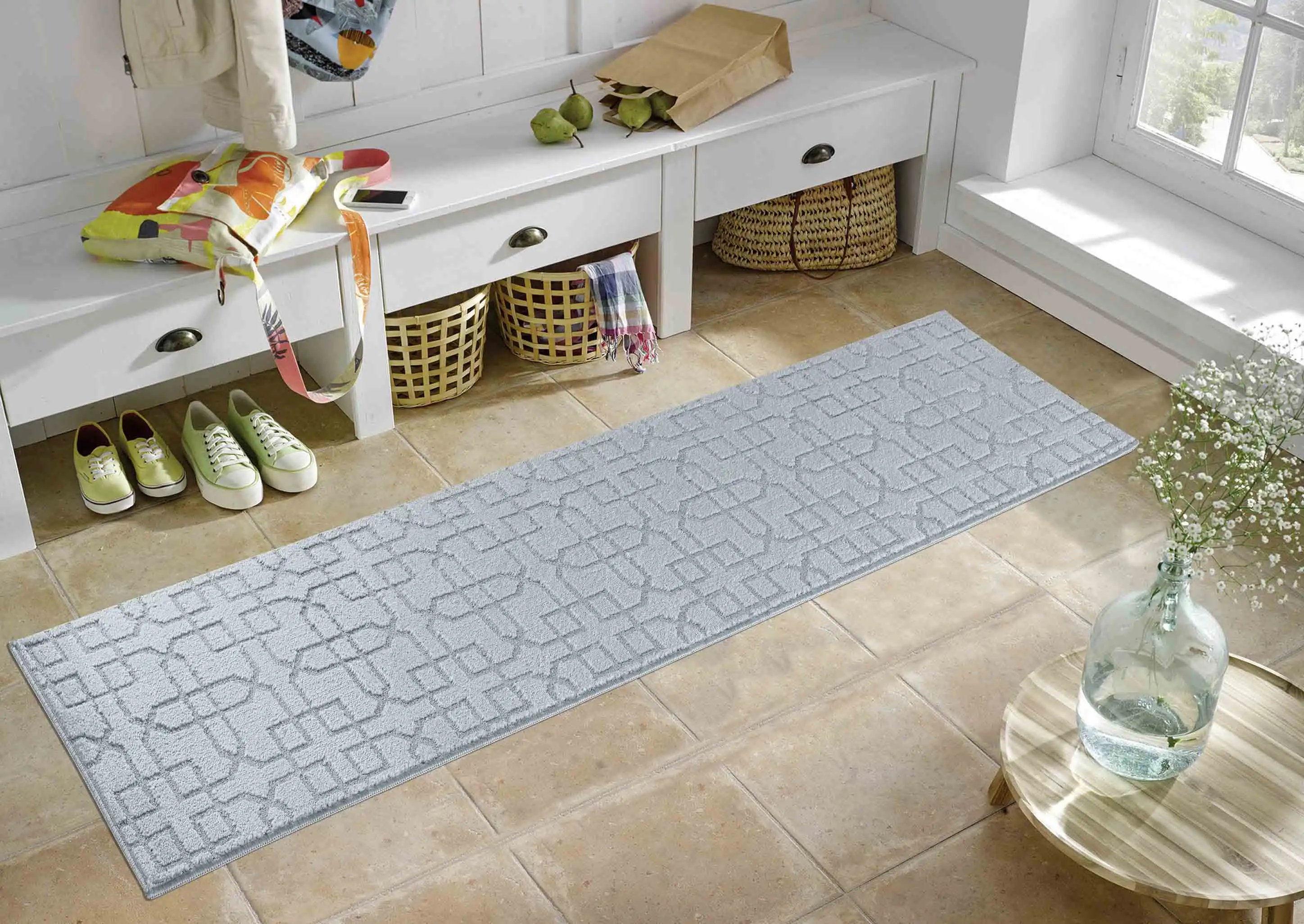 Washable 9mm Gel-Back Ivy Siam Dark Grey Rug - Image 4