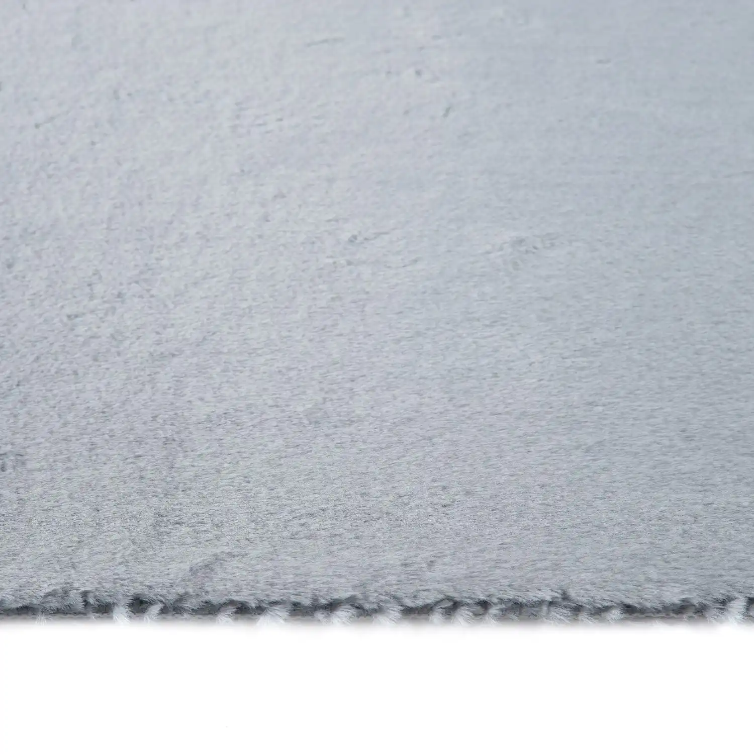 Washable Faux Fur Grey Faux Rug - Image 4
