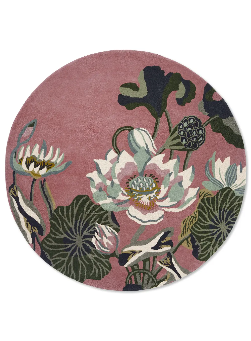 Waterlily Wedgwood -Dusty Rose 038602 Rug - Image 3