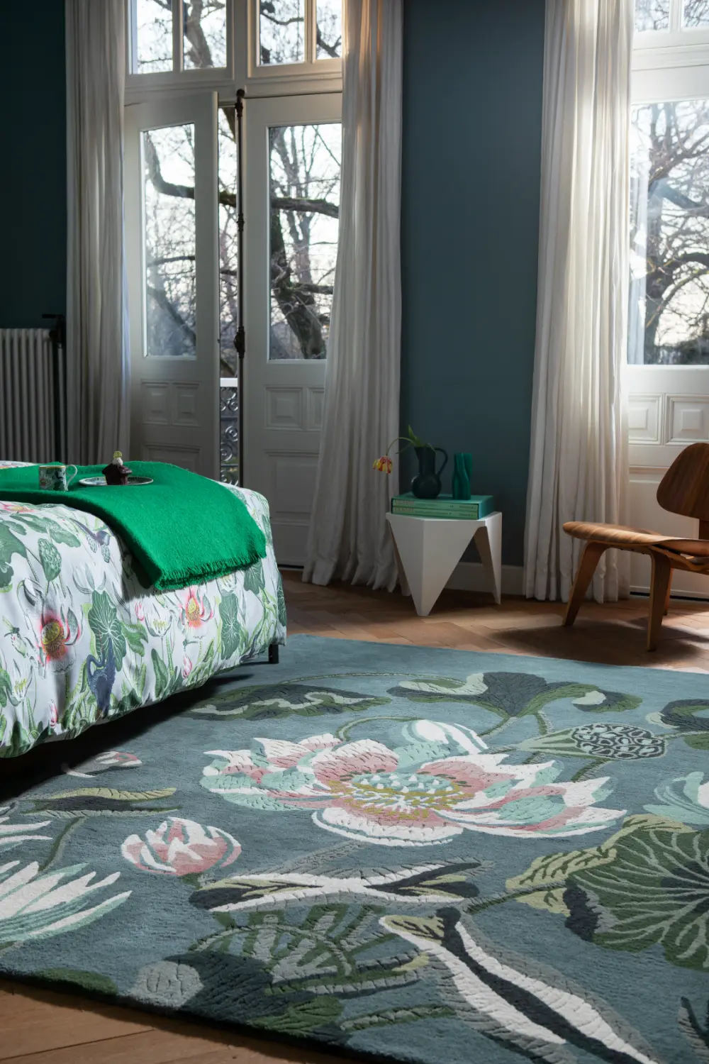 Waterlily Wedgwood -Midnight Pond 038608 Rug - Image 2