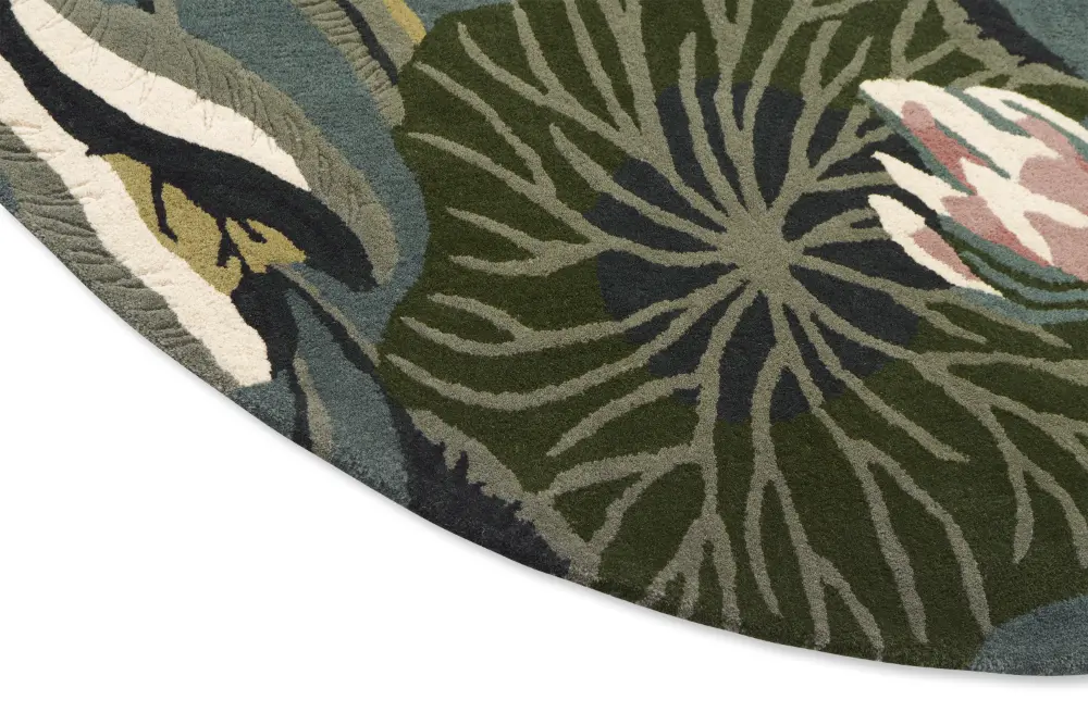 Waterlily Wedgwood -Midnight Pond 038608 Rug - Image 3