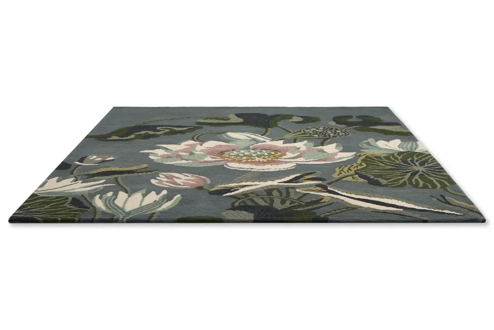 Waterlily Wedgwood -Midnight Pond 038608 Rug - Image 5