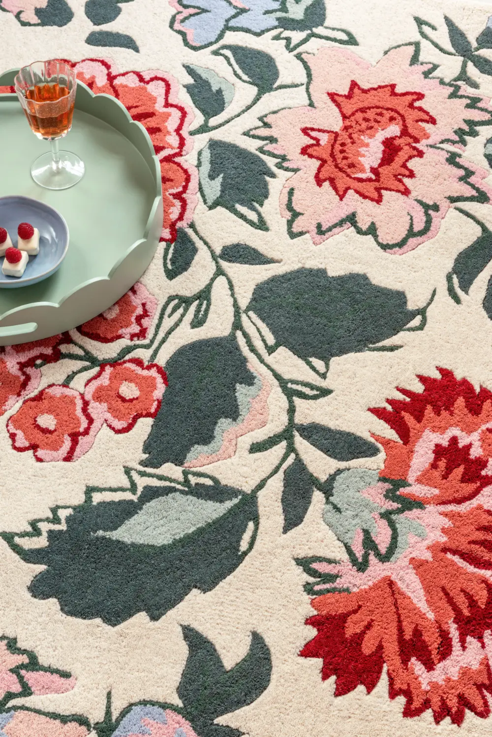 Wendling Floral Laura Ashley Poppy Red 083100 Rug - Image 5