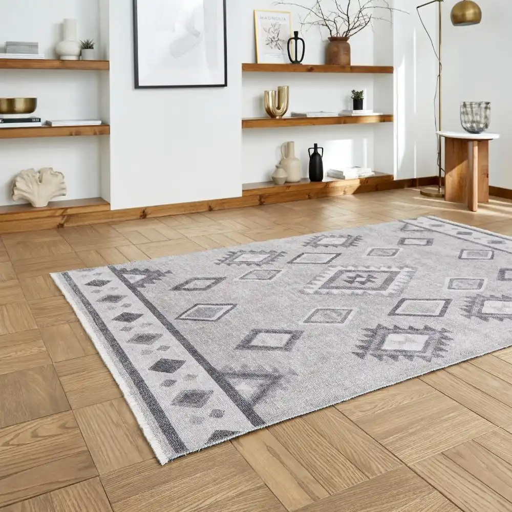 Whisper Think Washable H1066 Grey Rug - Image 2