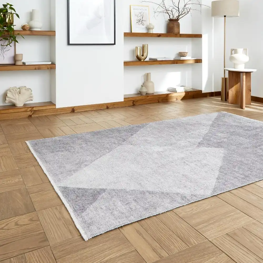 Whisper Think Washable Whisper H1065 Grey Rug - Image 2