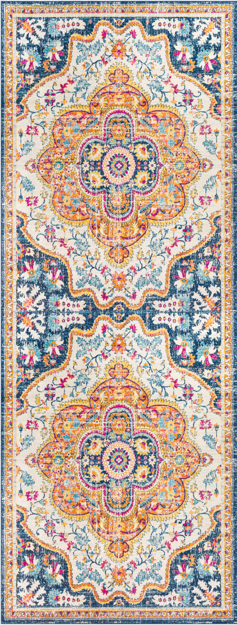 Willow Vintage Oriental Boho Navy Rug - Image 10
