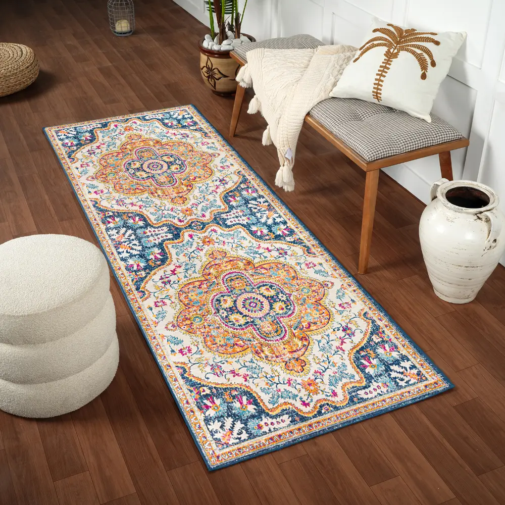 Willow Vintage Oriental Boho Navy Rug - Image 3