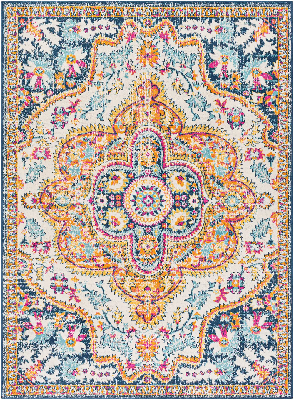 Willow Vintage Oriental Boho Navy Rug - Image 8