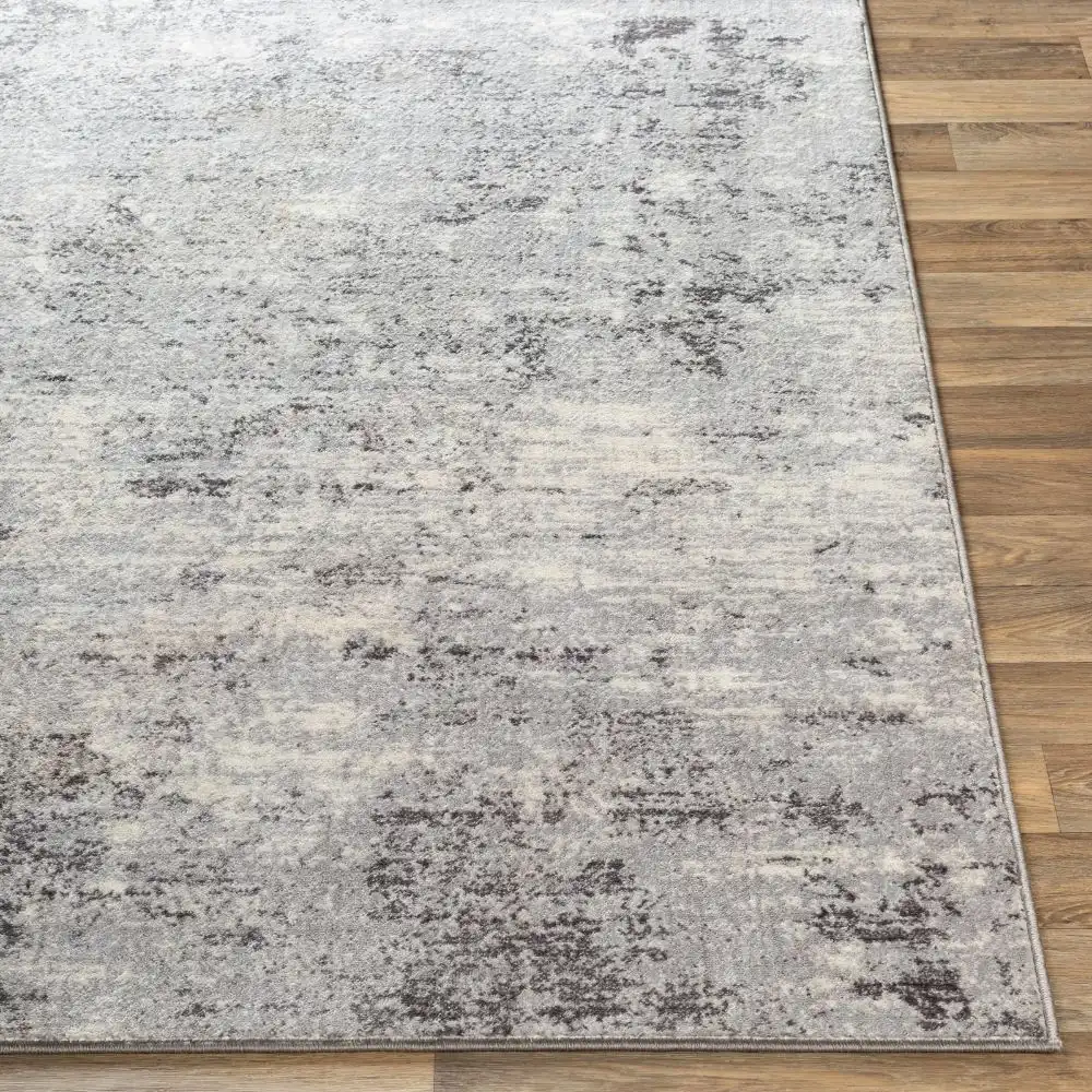 Fiona Abstract Modern Marble Silver Grey Rug - Image 3