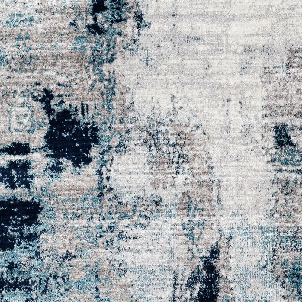 Giulia Abstract Modern Marble Aqua/Navy Rug - Image 9