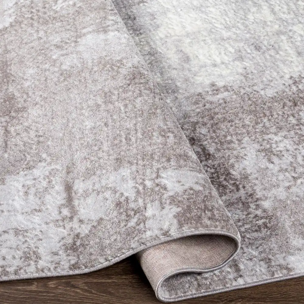 Giulia Abstract Modern Marble Light Grey Rug - Image 3