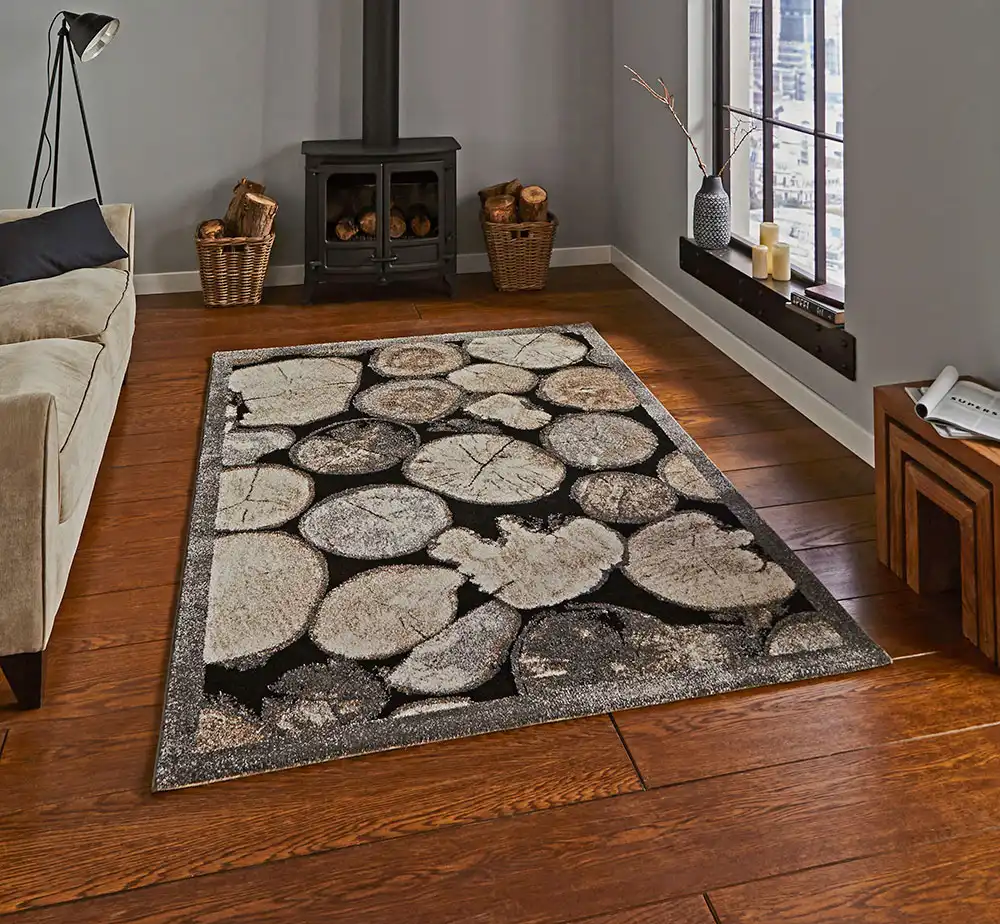 Woodland Think 4626 Cream Grey Rug