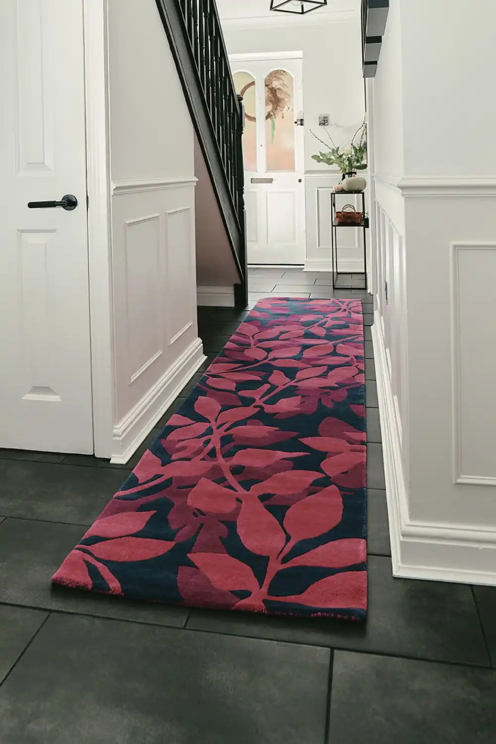 Woven Edge Runners FOREST C4-PINK Rug