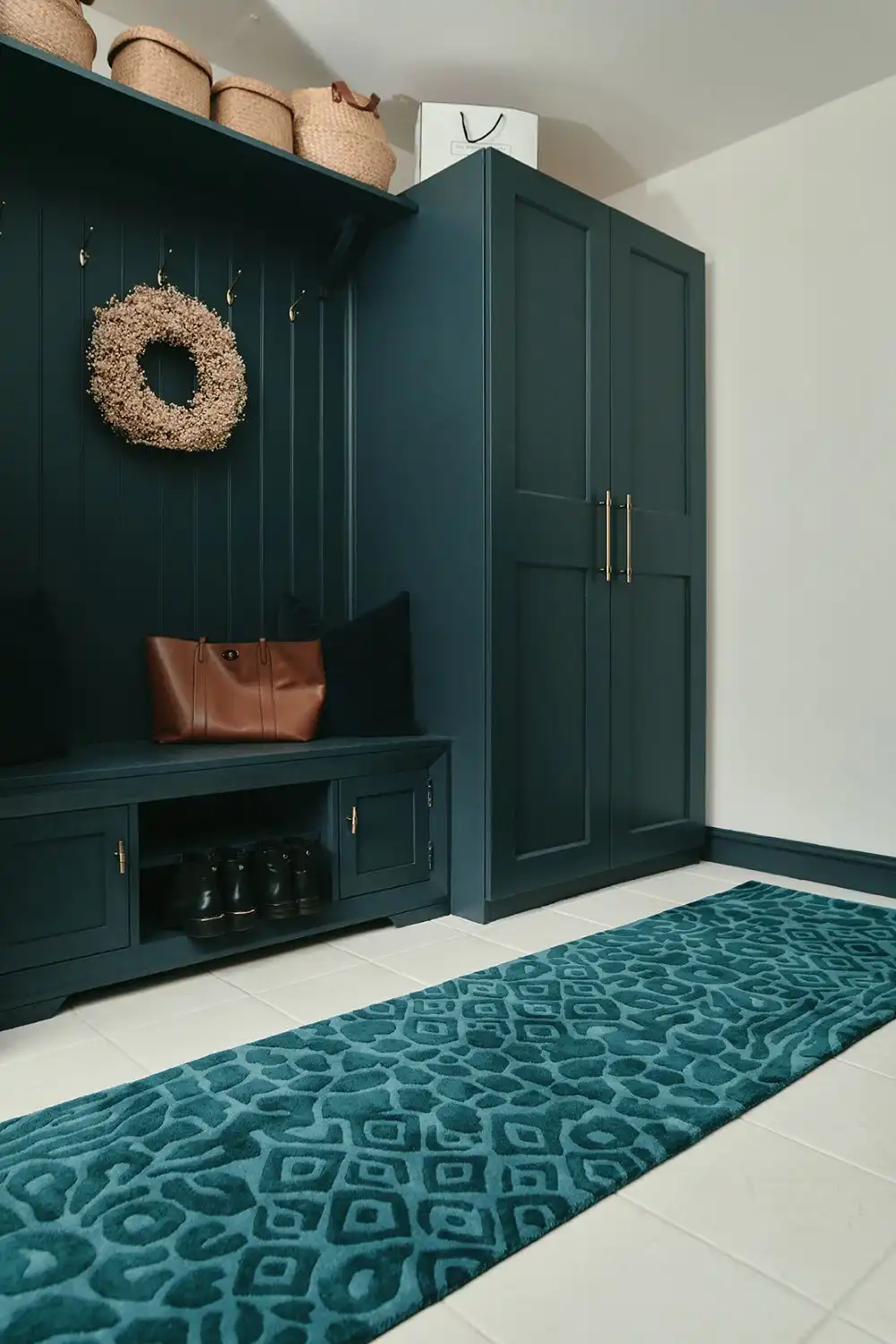 Woven Edge Runners FUSION D/GREEN Rug - Image 2