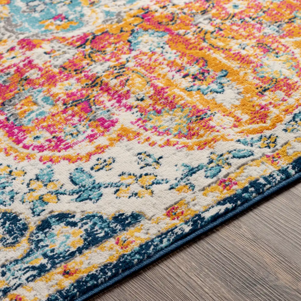 Wren Vintage Oriental Boho Bright Orange Rug - Image 8