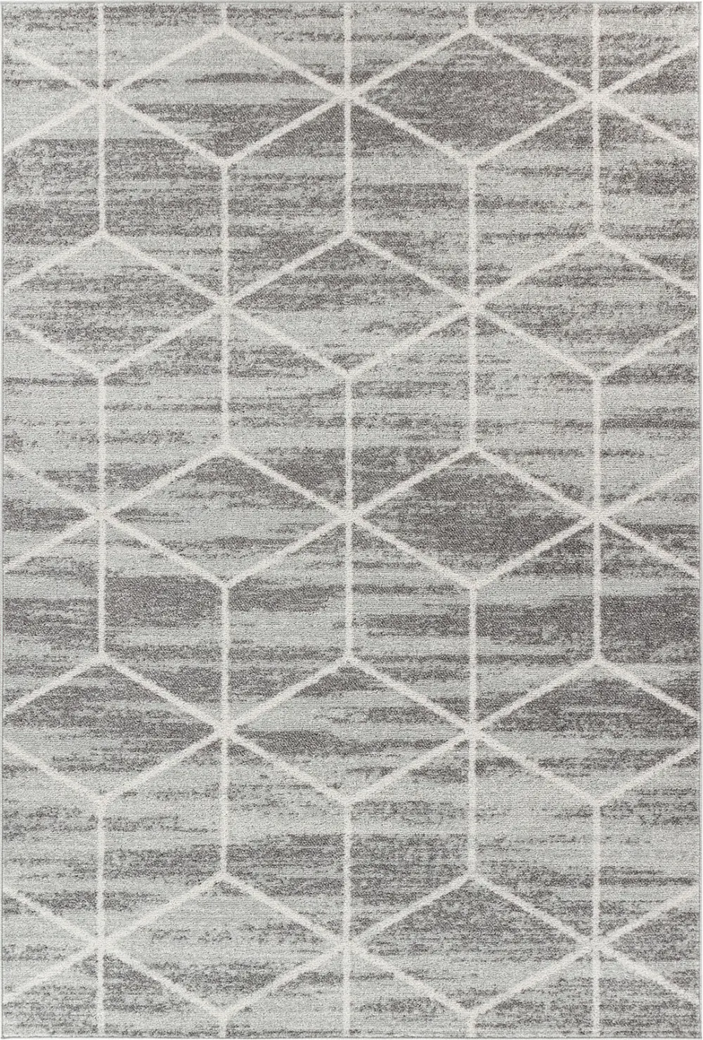 Xion Scandi Geometric Grey/White Rug - Image 3