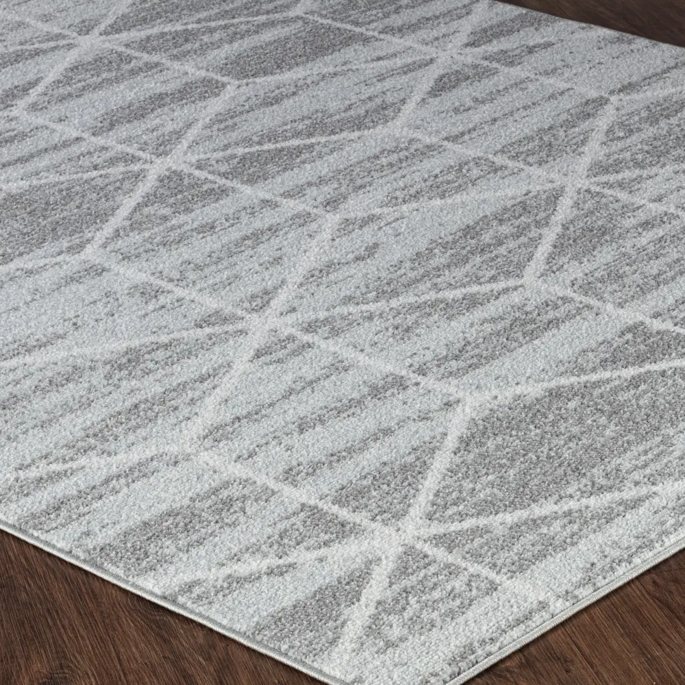 Xion Scandi Geometric Grey/White Rug - Image 4
