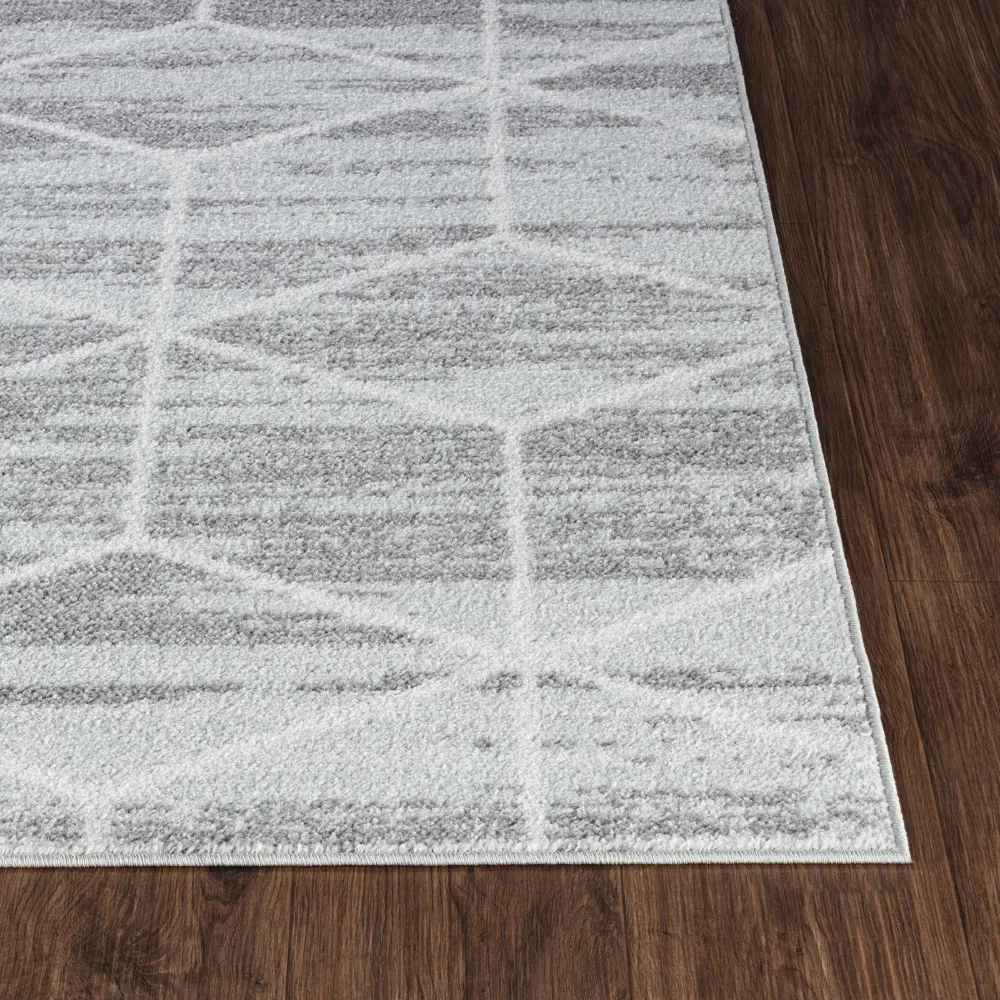 Xion Scandi Geometric Grey/White Rug - Image 6