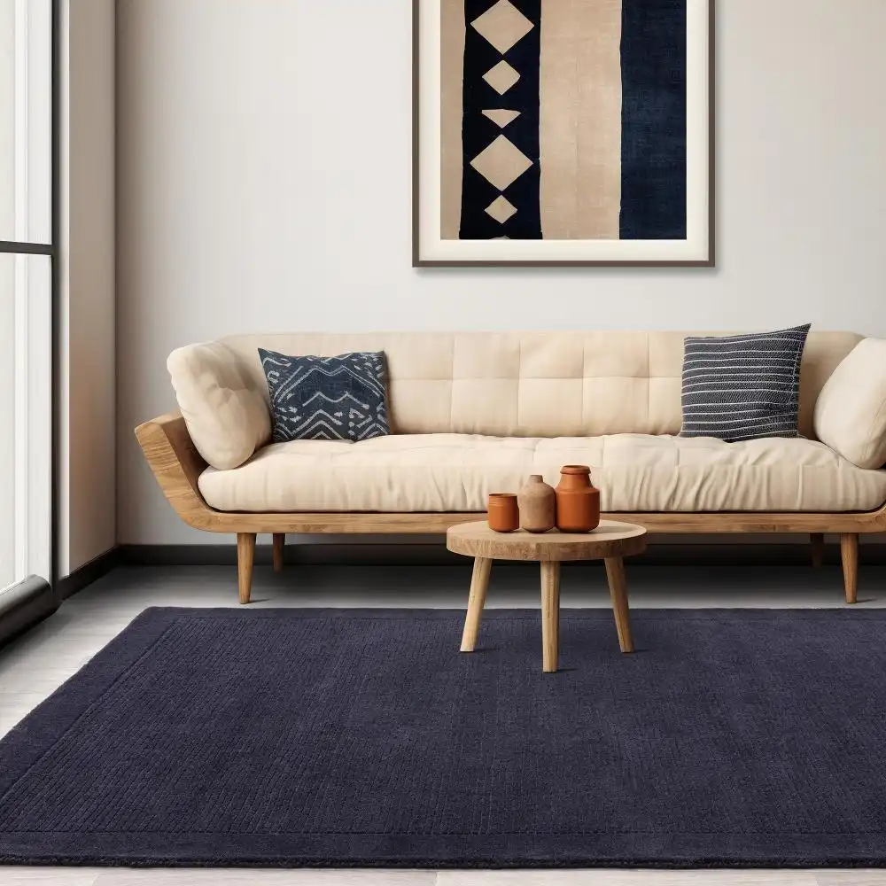 York Navy Rug