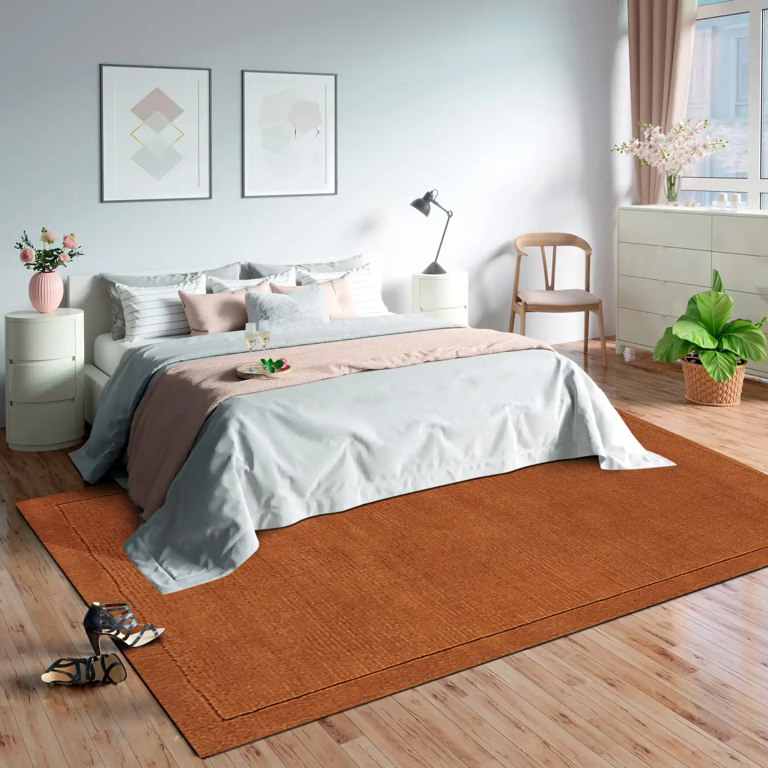 York York-Terracotta Rug