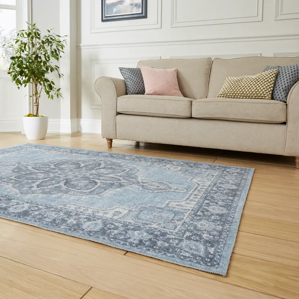 Zahra Washable S0063 Blue - Image 2