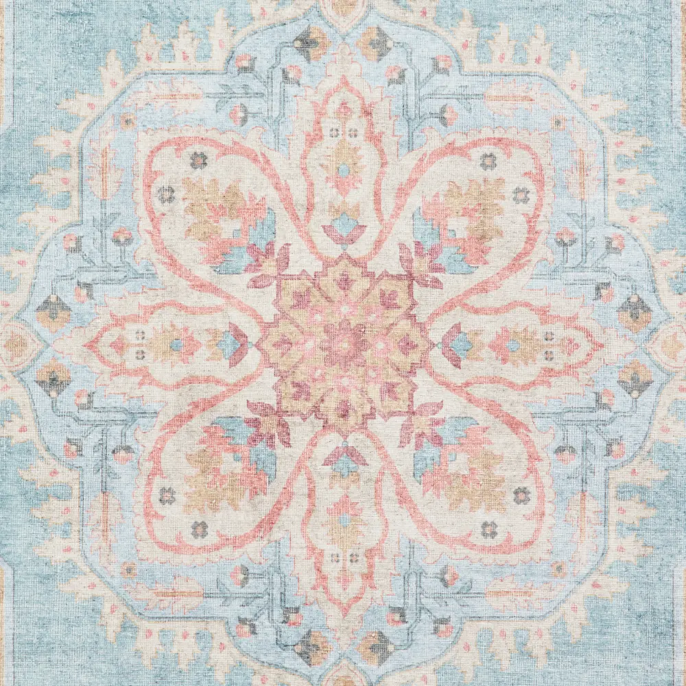 Zahra Washable S0063 Blue/Beige - Image 6