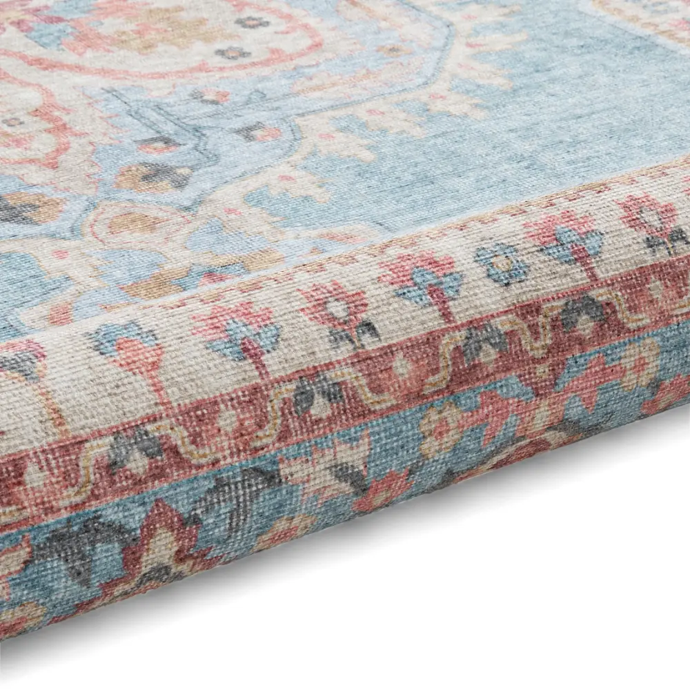 Zahra Washable S0063 Blue/Beige - Image 8