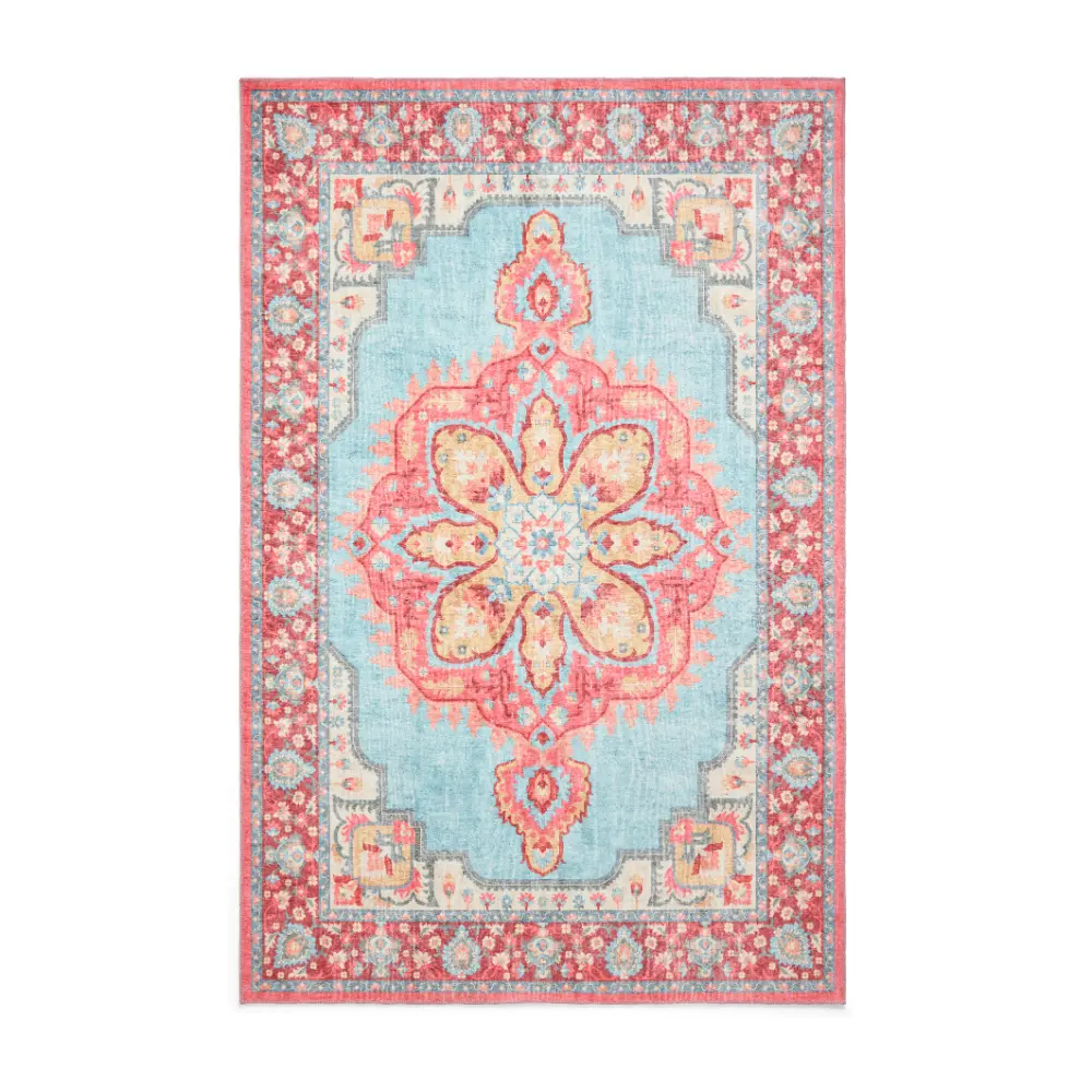 Zahra Washable S0063 Blue/Red - Image 5